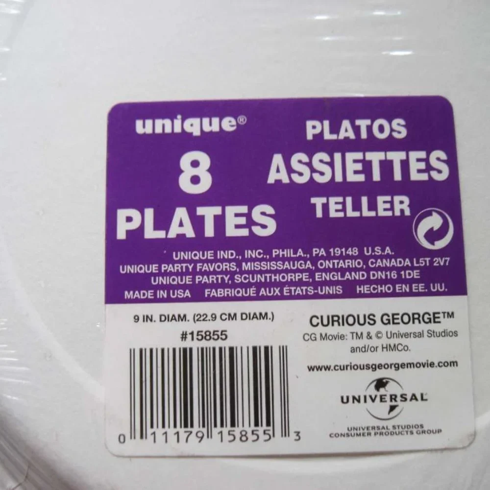 Curious George Unique Party Paper Plates Napkins Invitations Balloons Bananas